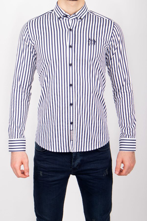 Assente Beyaz Desenli Slim Fit Erkek Gömlek