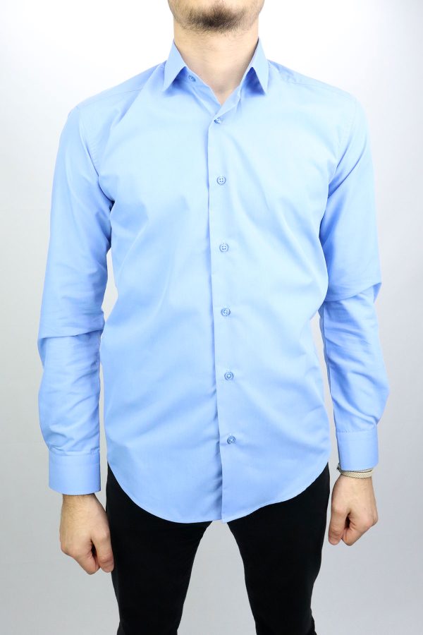 Zayfa Mavi Slim Fit Erkek Gömlek